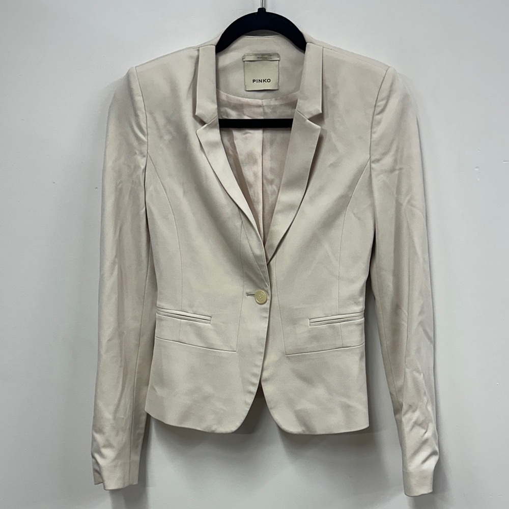 Pinko Women's Elegant Beige Blazer xs